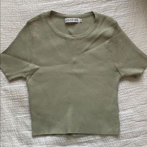 Petal & Pup Sage Short Sleeve Crop Top